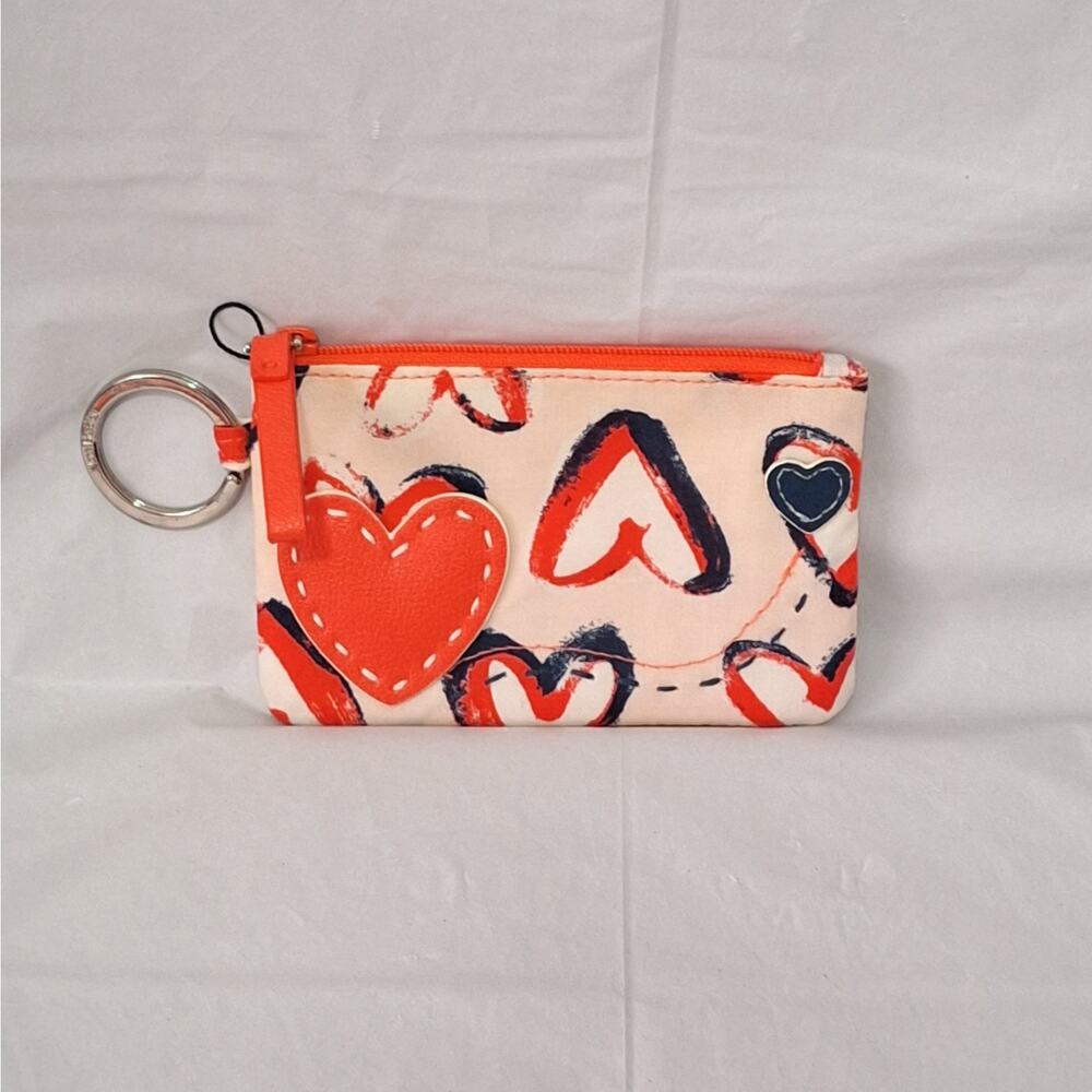 Vera Bradley Hearts Pink Zip ID Case